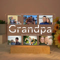Personalized Acrylic Lamp with Photo & Text, Axyaa Bedroom Night Light Gift