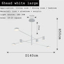 Axyaa Nordic Branch-Shaped Chandelier - Modern Wrought Iron Minimalist Design