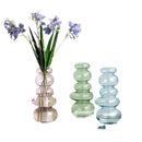 Axyaa Geometric Glass Vase Terrarium Pebble Stack Floral Arrangement Home Decor