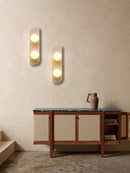 Axya Stone LED Wall Lamp, Bedroom Bedside Light, Round Bulb Fixture