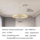 Axyaa Modern Crystal Chandelier LED Ceiling Pendant Lights