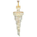 Axyaa Modern Crystal Long Chandelier for Luxurious Spaces