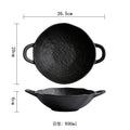 Axyaa Stone Ceramic Double Ear Soup Bowl - Restaurant Tableware