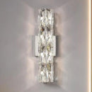 Axyaa Crystal Wall Sconces Lighting Chrome Glass Elegant Modern Lights