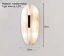 Axyaa Natural Marble Wall Sconce Decor Snowflake Art Indoor Lighting Hotel Villa