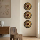 Axyaa Nordic LED Wall Light Pull Chain Switch Black Travertine Wood Minimalism