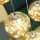 Axya Glass Ball LED Pendant Lights - Modern Stair Chandeliers & Home Decoration Fixture