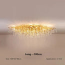 Axyaa Silver Crystal Chandelier: Elegant Rectangular Ceiling Fixture for Living Room & Restaurant.