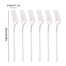 Axyaa 6Pcs Dinner Fork Set Stainless Steel Silverware Cutlery Mirror Flatware