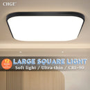 Axyaa Square LED Ceiling Light Fixture for Modern Living Room Chandelier