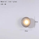 Nordic Glass LED Wall Lamp Gold Metal Home Decor Axyaa Gray Amber White Blue