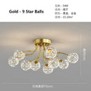 Axyaa Starry Glass Ball Ceiling Chandelier - Modern Home Indoor Decor