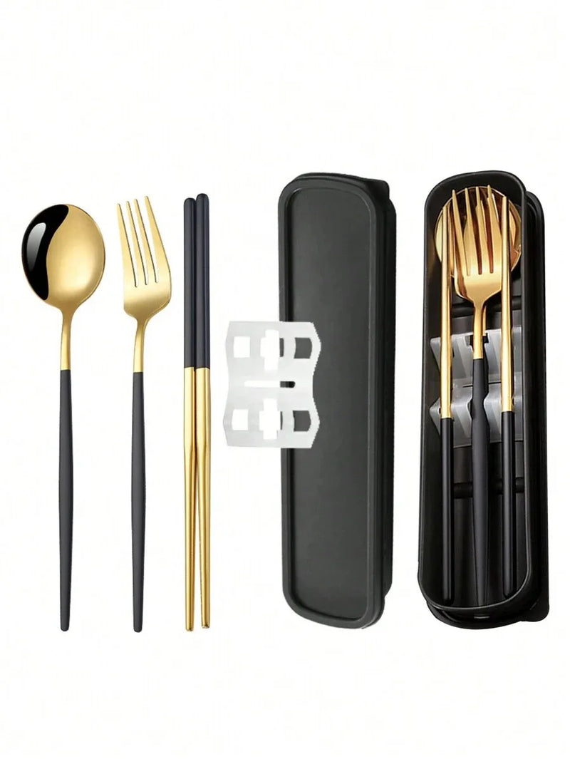 Axyaa Stainless Steel Cutlery Set with Storage Box - 3 Pieces