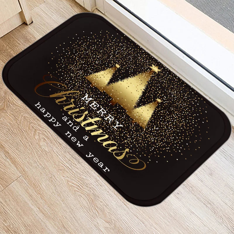 Axyaa Christmas New Year Home Entrance Non-Slip Floor Mat