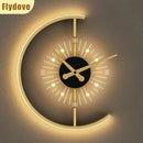 Axyaa Modern LED Wall Clock Light for Home Interior Decoration