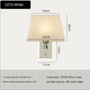 Axyaa LED Wall Light: Nordic Fabric Decorative Light with Rotary Switch, Minimalist Design