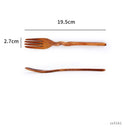 Axyaa Solid Wood Long Handle Spoon and Fork Set - Household Tableware