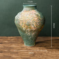 Axyaa Retro Chinese-style Porcelain Flower Vase Set - Earthenware & Kiln-transformed Accessories