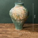 Axyaa Retro Chinese-style Porcelain Flower Vase Set - Earthenware & Kiln-transformed Accessories