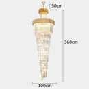 Axyaa Crystal Chandelier Stair Pendant Lamp Living Room Lighting