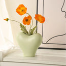 Axyaa Heart Ceramic Vase for High-Aesthetic Living Room Decor