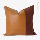 Axyaa Nordic Orange Stitching Sofa Cushion - Square Pillow for Home and Hospitality