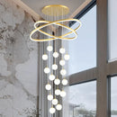 Axyaa Modern LED Pendant Chandeliers for Home Staircase Decor