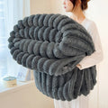 Axyaa Rabbit Velvet Blanket: Winter Thick Warm Flannel for Bedroom & Living Room