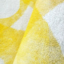 Axyaa Plush Flower Pattern Round Carpet: Soft Bedroom Rug for Living Room Décor