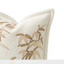 Axyaa Luxury Embroidered Bamboo Cushion Set - 45 * 45cm Square Handmade Pillow