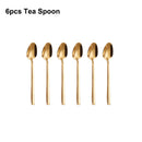 Axyaa 21 Piece Gold Cutlery Set - Stainless Steel 304 Elegant Tableware
