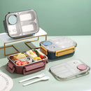 Axyaa Stainless Steel Bento Box: Divided Leakproof Lunch Container for Food Storage