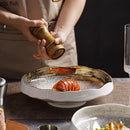 Axya Irregular Ceramic Bowl Set for Restaurant Specialty Tableware.