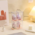 Axyaa Acrylic Mystery Box Doll Display Case for Action Figures & Blind Box Toys