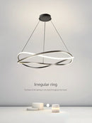 Axyaa Modern Circle LED Pendant Chandelier for Home Living Room, Bedroom & Dining Area