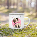 French Bulldog Print Enamel Mug by Axyaa - Dog Lover's Gift & Coffee Cup