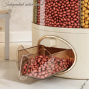 Axyaa Rotating Rice & Grain Storage with Measuring Cylinder and Sealed Lid