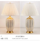 Axyaa White Ceramic Table Lamp: Luxury Modern Bedroom Decor, European Design for Warmth