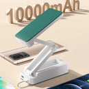 Axyaa Foldable Desk Lamp with Clock and USB Charging - Rechargeable LED Reading Light