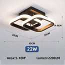 Axyaa LED Ceiling Chandelier: Minimalist Luster Light for Living Room, Staircase - 3-Color Dimming