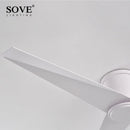 Axya Modern White Black Ceiling Fan Aluminum Blade with Remote Control 220V