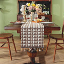 Axyaa Retro Tassel Jacquard Table Runner for Home Decor