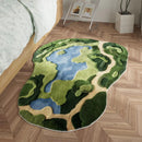 Axyaa Fluffy Nordic Style Irregular Shape Carpet for Bedroom and Living Room