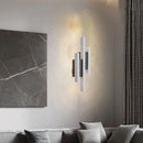 Axyaa Modern Minimalist Wall Lamp Black White Aluminium 3000K for Foyer Bedroom Bathroom