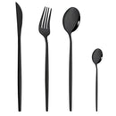Axyaa Stainless Steel Red Silverware Set for Dining Table