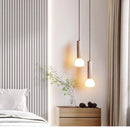 Axyaa Travertine Stone LED Pendant Light for Bedroom Living Dining Room