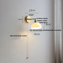 Axyaa White Moon LED Wall Light: Modern Nordic Up Down Rotate Reading Lamp