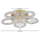 Axyaa Crystal K9 Ceiling Lamp: Smart APP RC Chandelier for Home Living Dining Room