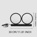 Axyaa Aluminum Double-circle Decorative Lamp for Bedroom and Living Room