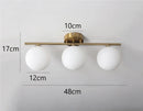 Axyaa Round Glass Wall Lights | Dual & Triple Head for Bedroom, Bathroom